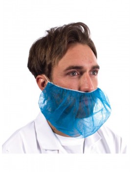 Disposable Beard Snoods Pack 100 Blue Clothing